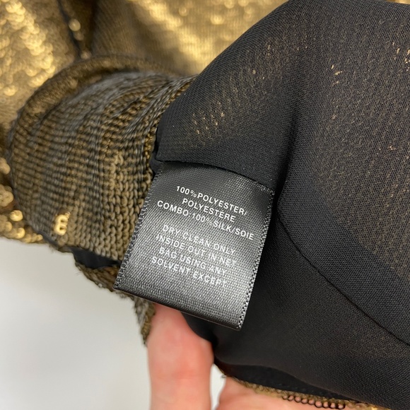 Lafayette 148 | Gold Sequin Dolman Sleeve Blouse - Picture 4 of 5